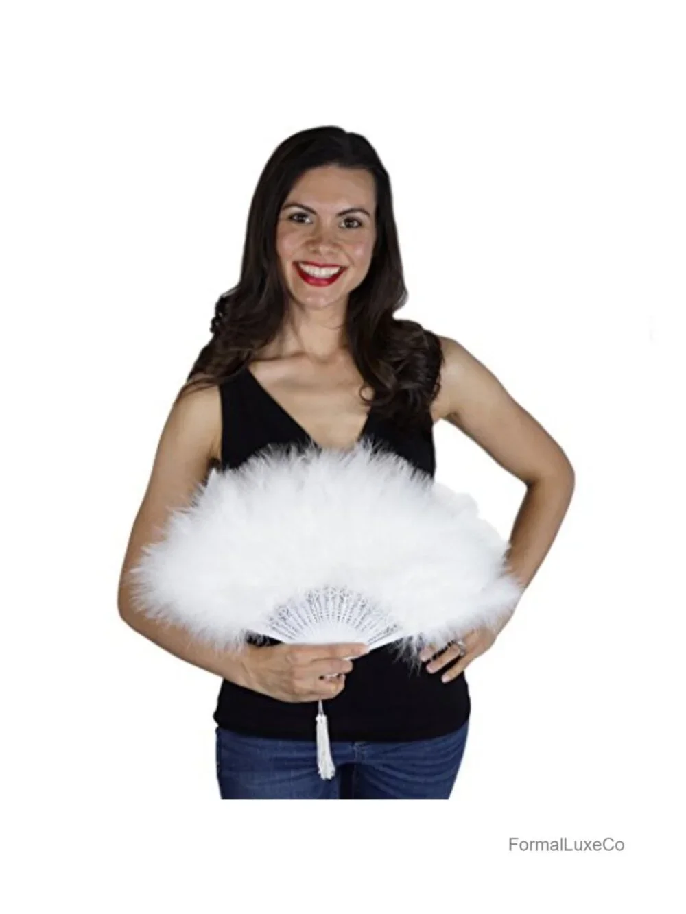 Faux Fur Feather Capelet Wedding Shawl Vintage Satin Lining Sleeveless
